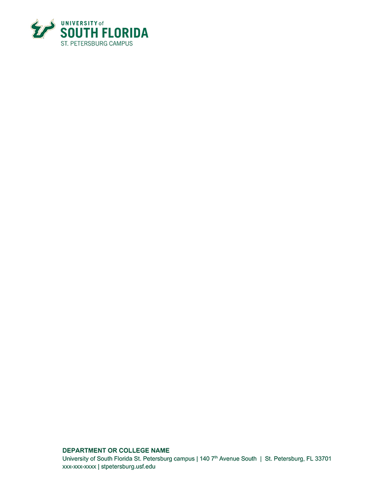 Sample letterhead