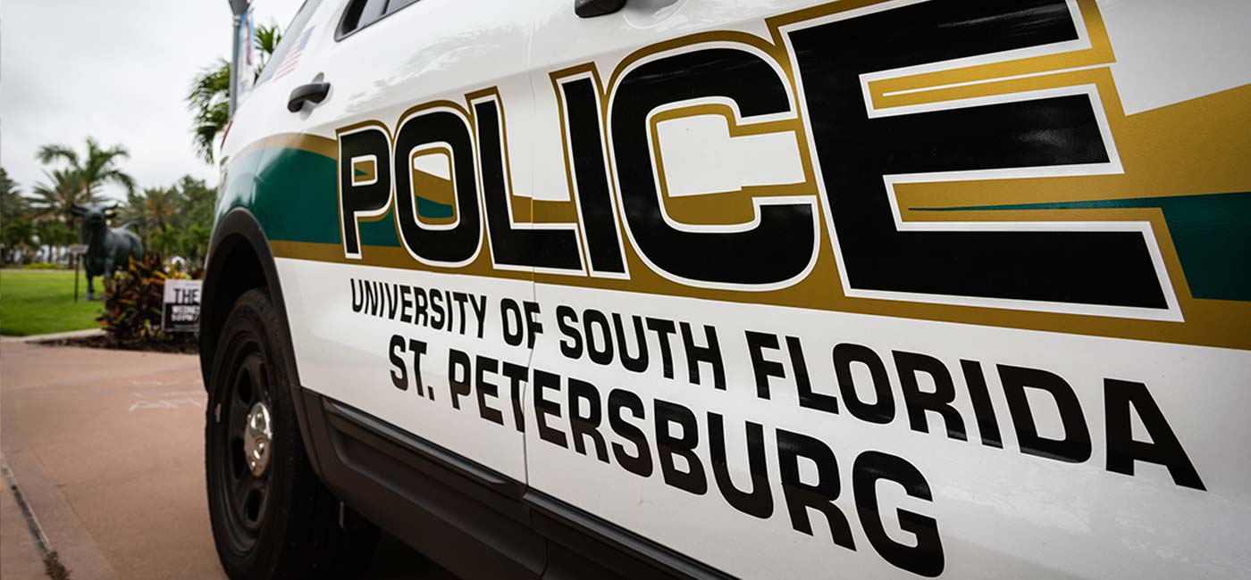 USF St. Petersburg campus police vehicle