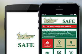 smart phone with usf safe app