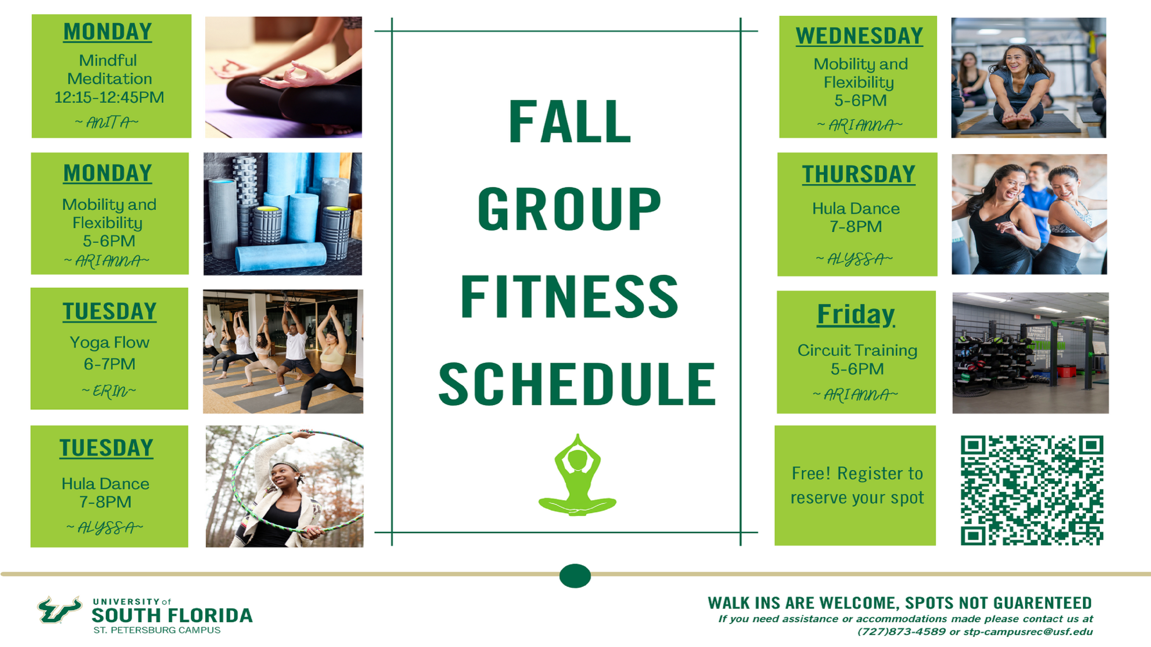 Summer Group Fitness Schedule