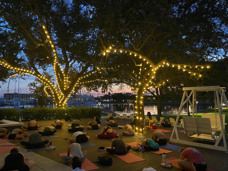 sunset yoga