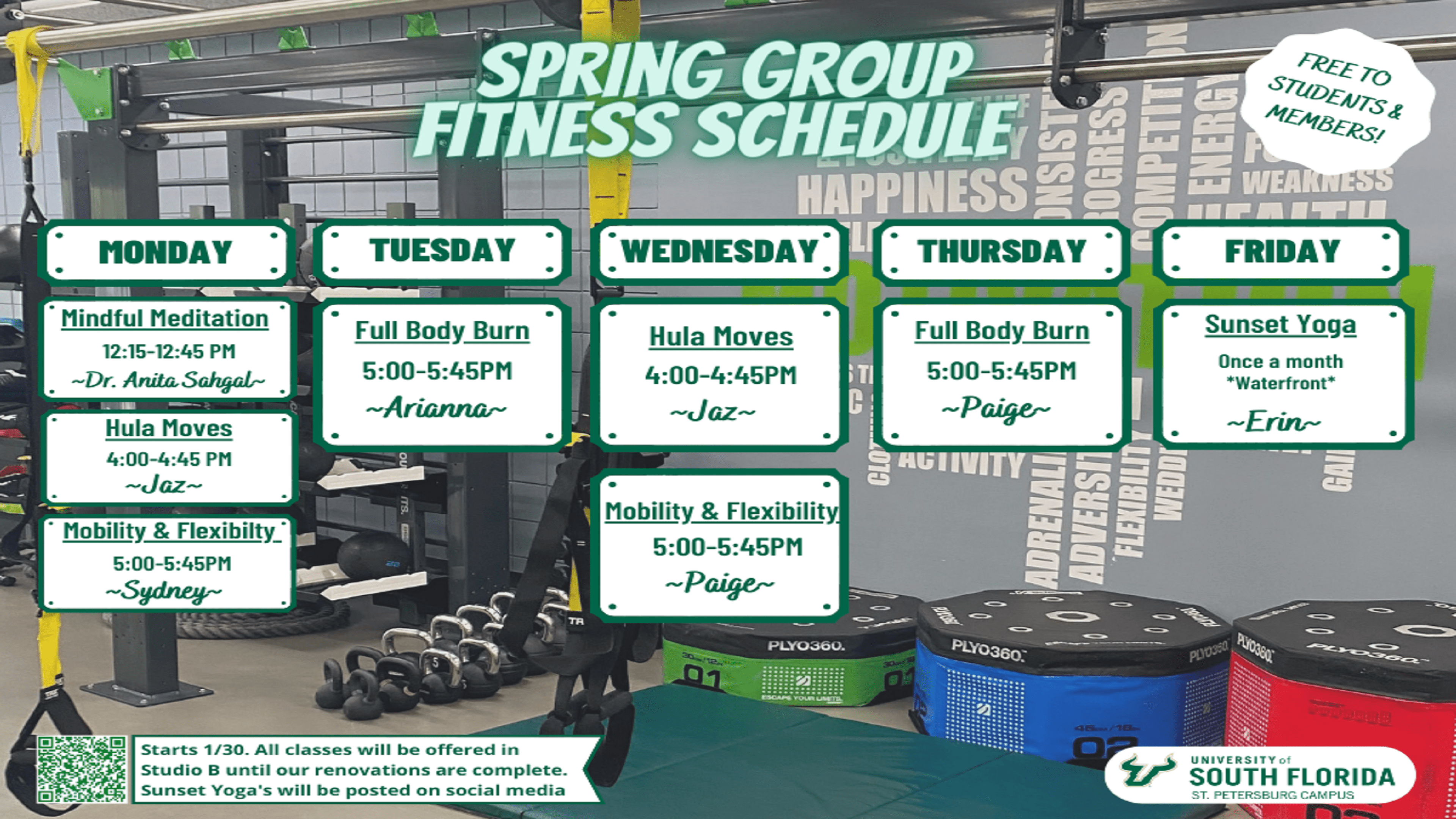 Summer Group Fitness Schedule