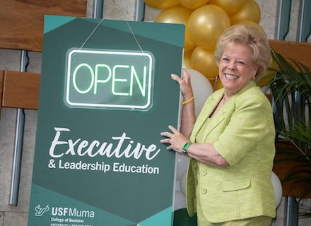 President Law at event.