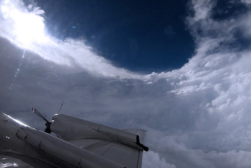 View inside hurricane.