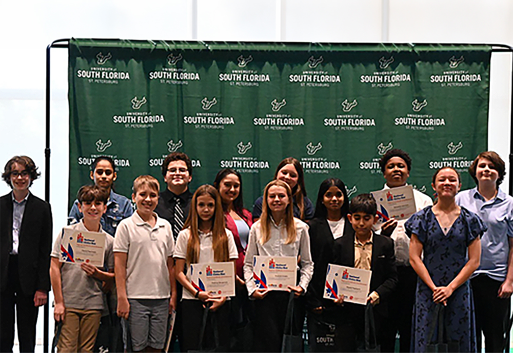 group of youth that participated in the civics bee