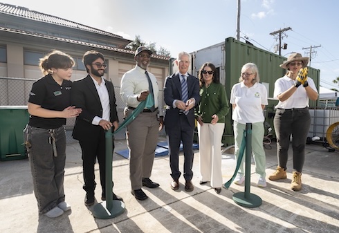 The university along with city and Duke Energy hold ribbon cutting for new composter.