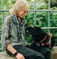 Deni Elliott and her dog Hildy.