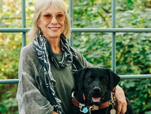 Deni Elliott and her guide dog Hildy