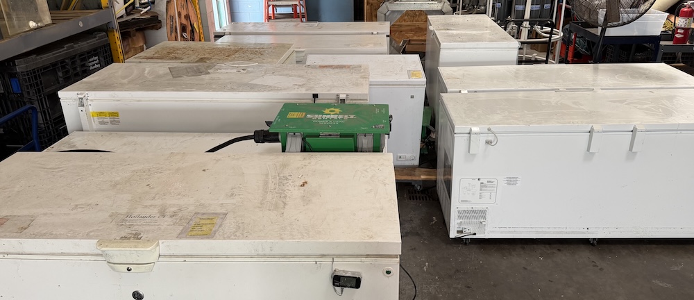 Freezers recovered from the MSL fire.