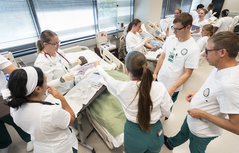 Students in the lab.