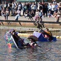 Cardboard boat race from 2023.