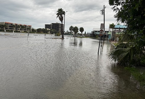 Flooding during Hurricane Helene on St. Pete Beach.