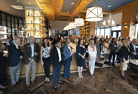 USF St. Petersburg Campus Board chair and Board of Trustees member Melissa Seixas and Regional Chancellor Christian Hardigree hosted a celebration at The Library Restaurant