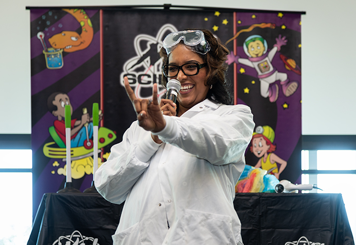 Dean of the College of Education Allyson Watson at the St. Petersburg Science Festival.