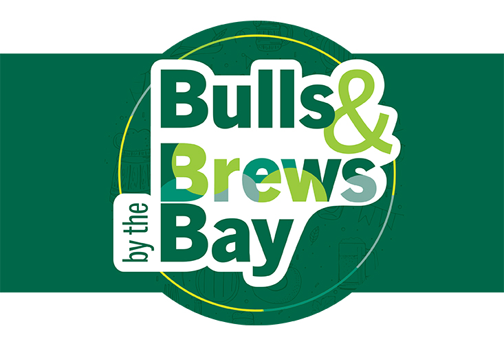 Bulls  & Brews by the Bay promotional logo