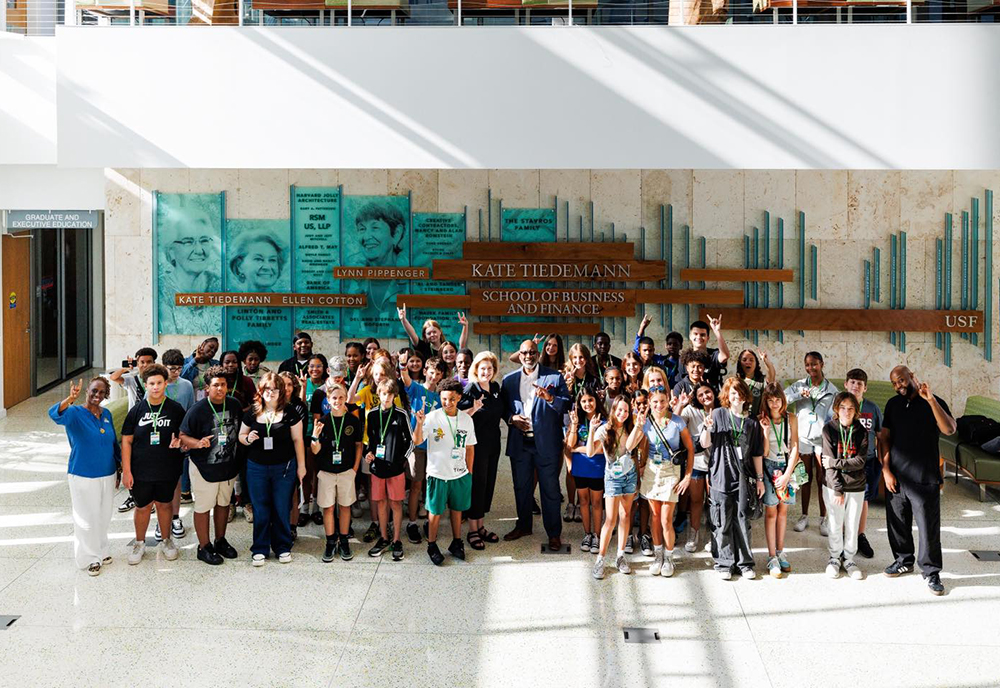 Mayor Welch welcomed 50 middle schoolers to Campus for Camp Bullseye.