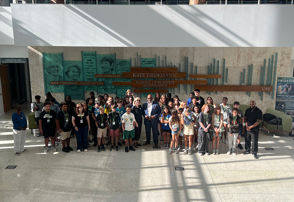 Mayor Welch welcomed 50 middle schoolers to Campus for Camp Bullseye.