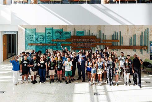 Mayor Welch welcomed 50 middle schoolers to Campus for Camp Bullseye.