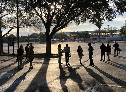 The research team met at the Oaklawn Cemetery complex near Tropicana Field to kick off the project in early November. Photo by David Shedden.