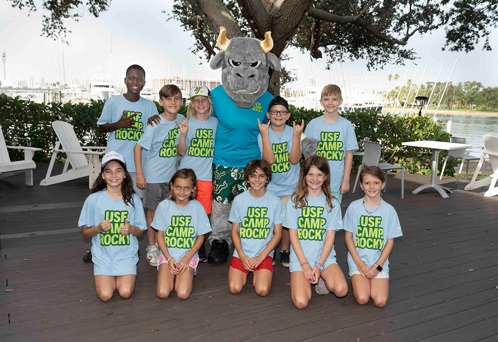 From “She Draws” organized by STEMXposure and sponsored by Turner Construction, to USF Recreation’s Camp Rocky, or the USF Office of Youth Experience’s SAT Summer Institute to the Fantasy Fishing Camp, camp season has arrived at USF St. Petersburg