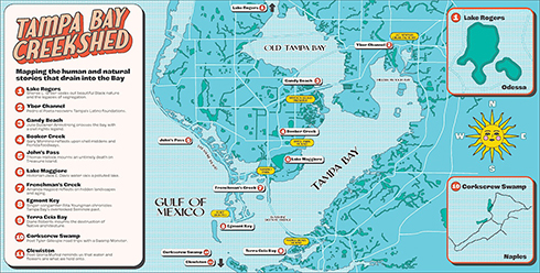 map of waterways that drain into the bay