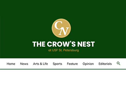 image of what the header looks like on the crows nest homepage website