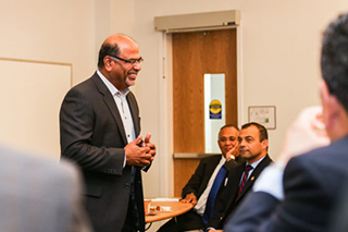 KTCOB Dean Sri Sundaram giving opening remarks