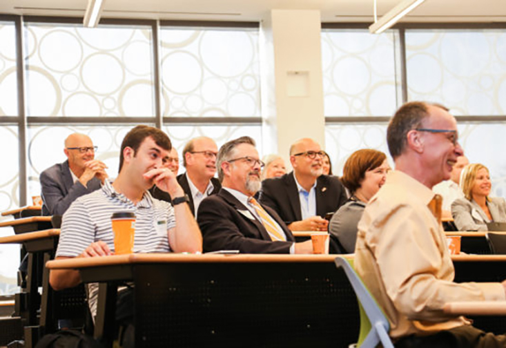 Some of the nearly 40 attendees who came out to the third installment of the Data Analytics Executive Roundtable.