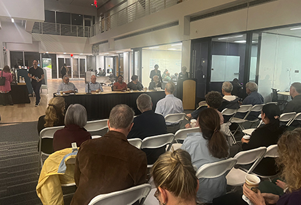 Leaders from four local business and main streets districts convened for a panel discussion