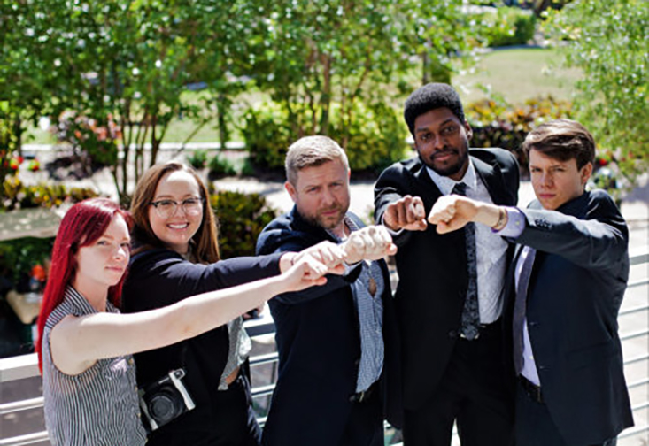 Ex Labs winning team: Diana Bryson, Sara Rocks, Chris Rotolo, Malachi Greaves, and Jonathan Fanshaw.