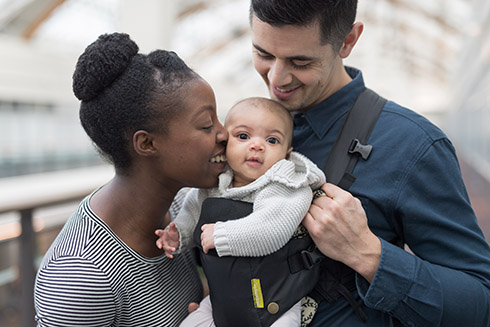 Man and woman with baby