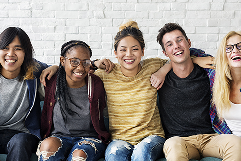 Students sitting together