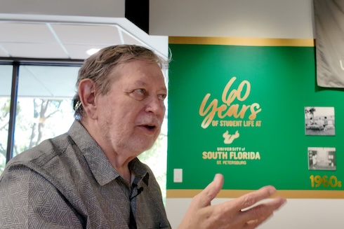 Alum Gary Brown visits campus.