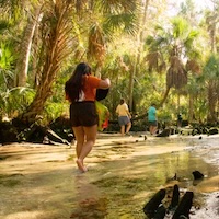 Students exploring Florida's Gulf Coast.