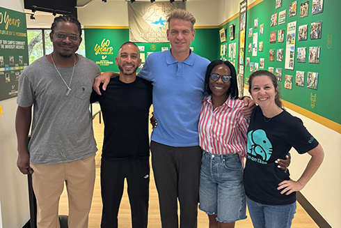 dan wood with members of his housing team