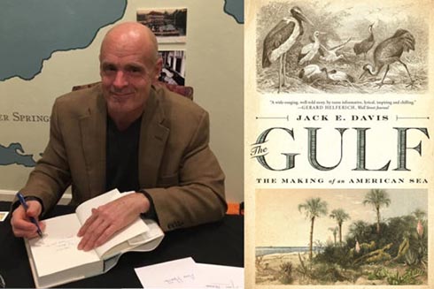 Historian Jack Davis during a book signing