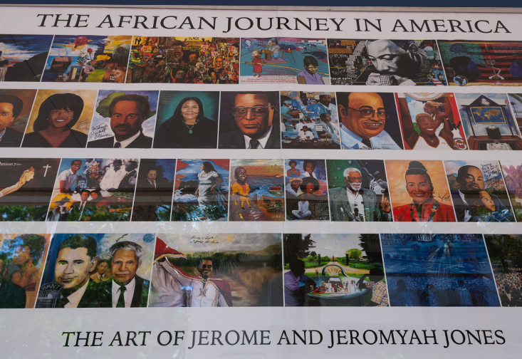 400 banner telling the African American journey