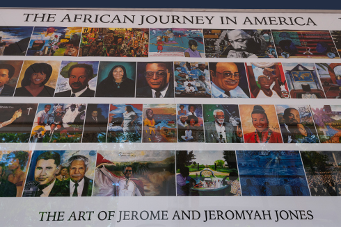 400 banner telling the African American journey