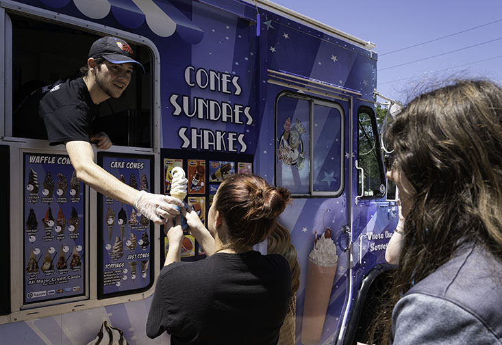 USFSP alum Jon Boyd handed out around 500 free ice creams on his birthday.