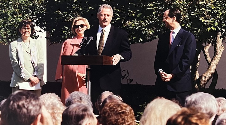 Professor McLauchlan when working in the White House of President Clinton.