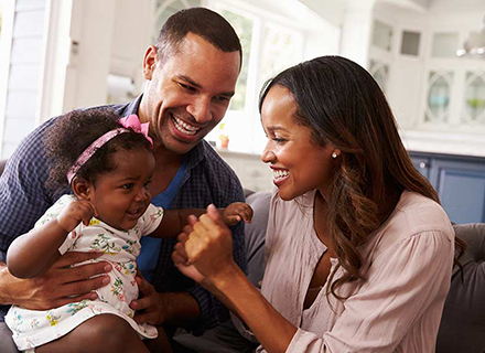 Mom and dad with baby