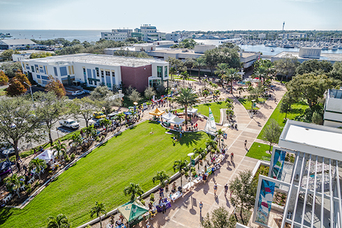 Aerial view of the USF St. Petersburg campus