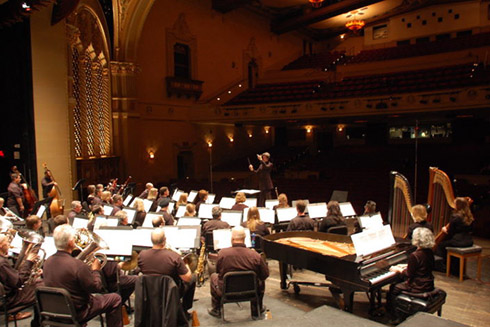 USFSP professor Dr. Martin Seggelke conducting the professional San Francisco Wind Symphony.