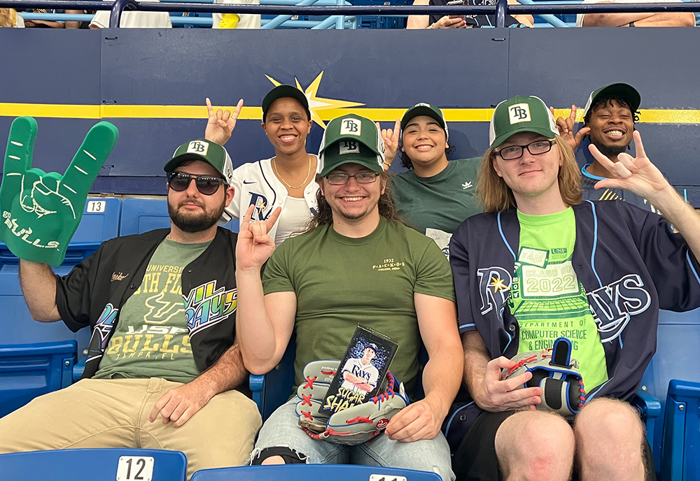 Students attending the Tampa Bay Rays game
