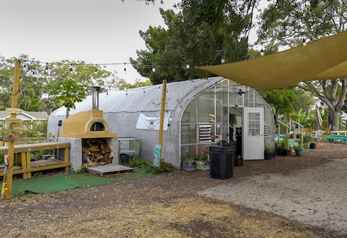 The greenhouse at the St. Pete Youth Farm.