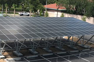 New solar array helping to power the Warehouse Labs.