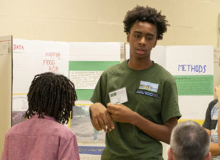 Students presented their findings and solutions to city and county officials in July.