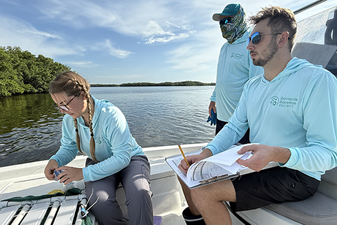 Researchers in the field.