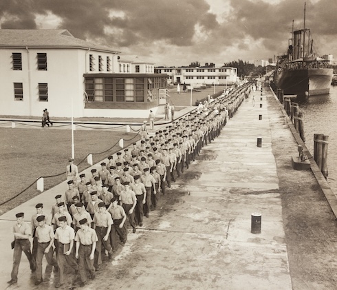 Recruits at the facility.