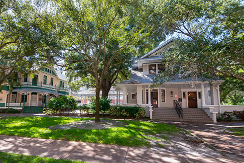 Outside of the Williams and Snell Houses 